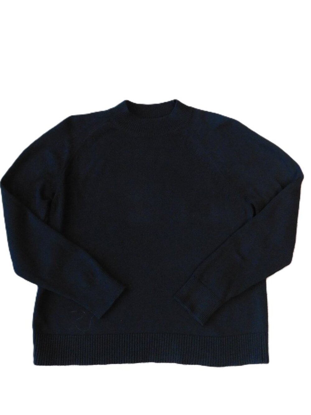 Quince 100% Organic Cotton Mock Neck Sweater | Black | Preppy | EUC | Small